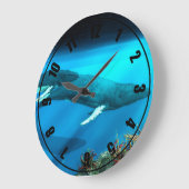 ザトウクジラ ラージ壁時計 (傾斜)