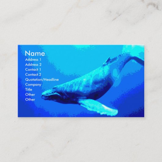 ザトウクジラ 名刺 (正面)