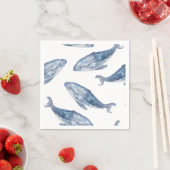 ザトウクジラ（水色） スタンダードカクテルナプキン (インサイチュ)