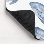 ザトウクジラ（水色） マウスパッド (コーナー)