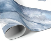 ザトウクジラ（水色） ラッピングペーパー (ロールコーナー)