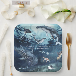 ザトウクジラ | 海の誕生日パーティー ペーパープレート