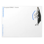 ザトウクジラ – 絶滅危惧動物 –  ノートパッド (正面)