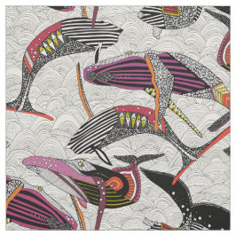 ザトウクジラ 自然 ファブリック