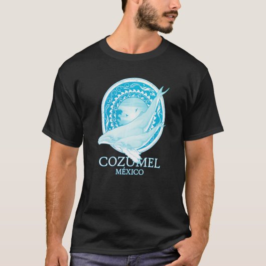 ザトウクジラCozumelメキシコダイビング Tシャツ (正面)