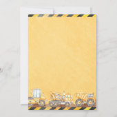 ザトラフストップィック建築トラックボーイ誕生日 招待状 (裏面)