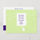 ザトレジャー狩りゲーム – ヒント#1 – クロック ポストカード (正面/裏面)