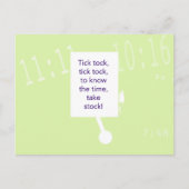 ザトレジャー狩りゲーム – ヒント#1 – クロック ポストカード (正面)