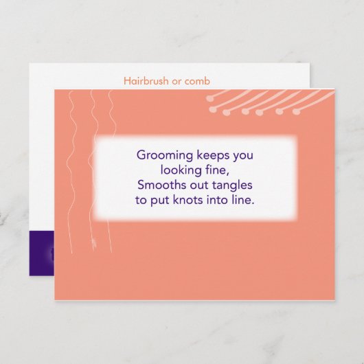 ザトレジャー狩りゲーム – 手掛かり#2 – ヘアブラシ ポストカード (正面/裏面)