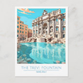 ザトレビファウンテンローマイタリアヴィンテージトラベル ポストカード (正面)
