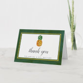 ザトロピカルパイナップル結婚のコレクシ実在ョン 箔グリーティングカード (正面)