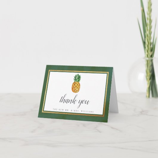 ザトロピカルパイナップル結婚コレクション サンキューカード (正面)