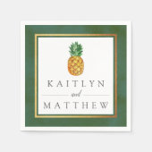 ザトロピカルパイナップル結婚コレクション スタンダードカクテルナプキン (正面)