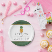 ザトロピカルパイナップル結婚コレクション ペーパープレート (パーティー)