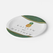 ザトロピカルパイナップル結婚コレクション ペーパープレート (アングル)