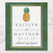 ザトロピカルパイナップル結婚コレクション ワインラベル (シングルラベル)