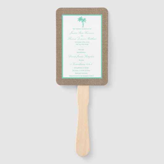ザトロピカルパームツリービーチ結婚式コレクション ハンドファン (正面)