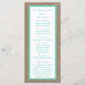 ザトロピカルパームツリービーチ結婚式コレクション プログラム (裏面)