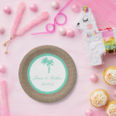 ザトロピカルパームツリービーチ結婚式コレクション ペーパープレート (パーティー)
