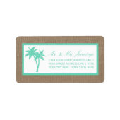 ザトロピカルパームツリービーチ結婚式コレクション ラベル (正面)