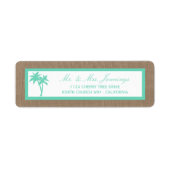 ザトロピカルパームツリービーチ結婚式コレクション ラベル (正面)