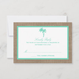 ザトロピカルパームツリービーチ結婚式コレクション 出欠カード