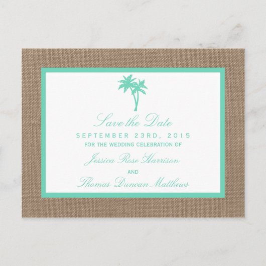 ザトロピカルパームツリービーチ結婚式コレクション 案内ポストカード (正面)