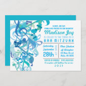 ザトーラアクアバルミツワー招待状の音 招待状 (正面/裏面)