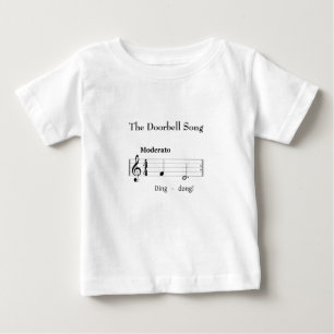ザドアベルソングユーモアのあるミュージックスコアおもしろい ベビーTシャツ