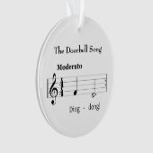 ザドアベルソングユーモアのあるミュージックスコア オーナメント (正面)