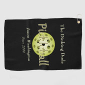 ザドインキング男ピックボールボールタオル ゴルフタオル (横)