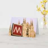 ザドゥオモ – ミラノ,イタリアのグリーティングカード カード (黄色い花)