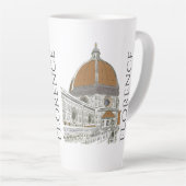 ザドゥオーモ大聖堂フィレンツェItalyペンとインク カフェラテマグ (右アングル)
