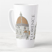 ザドゥオーモ大聖堂フィレンツェItalyペンとインク カフェラテマグ (左アングル)