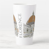 ザドゥオーモ大聖堂フィレンツェItalyペンとインク カフェラテマグ (正面)