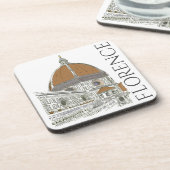 ザドゥオーモ大聖堂フィレンツェItalyペンとインク コースター (左側)