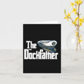 ザドックファーボートおもしろい魚釣りボートパパカート カード (黄色い花)