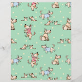 ザドッグライフグリーンパターンスクラップブック作り紙 (裏面)