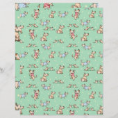 ザドッグライフグリーンパターンスクラップブック作り紙 (正面/裏面)