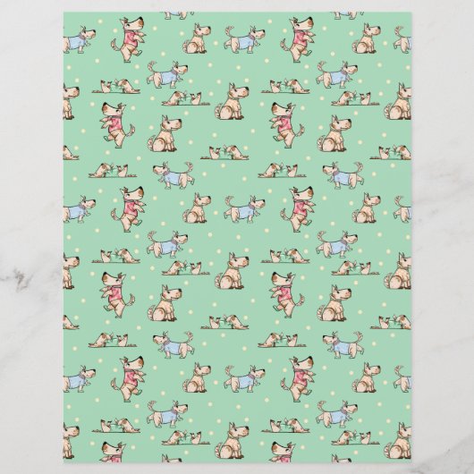 ザドッグライフグリーンパターンスクラップブック作り紙 (正面)