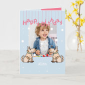 ザドッグライフフォト子供の誕生日 カード (黄色い花)