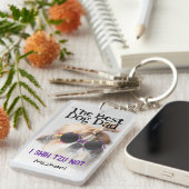 ザドッ最高のグパパシーズー(犬)Tzu Not名前をカスタムする文字 キーホルダー (正面右)