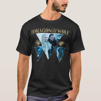 ザドラゴンとザウルフデイネリス&ジョングラフィック Tシャツ
