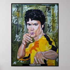 ザドラゴン絵を描ズバイアルフレッドキツネ ポスター