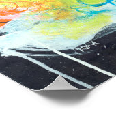 ザドリーミングスクエア抽象芸術表現主義アート ポスター (角)