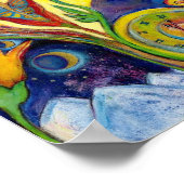 ザドリームファンタジーモダンフォークアートアリスワンダーランド ポスター (角)