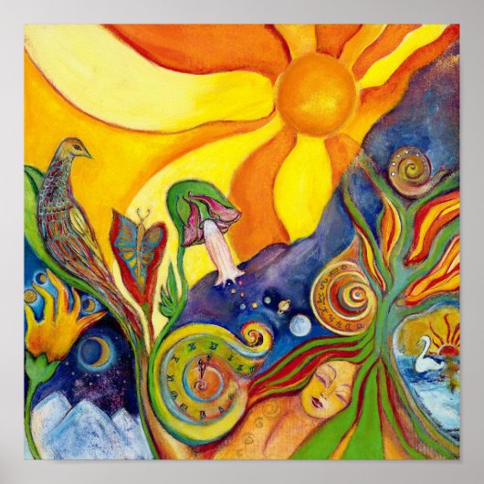 ザドリームファンタジーモダンフォークアートアリスワンダーランド ポスター (正面)