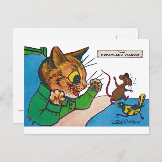 ザドリームランドマスコットのルイ・ワイン ポストカード (正面/裏面)