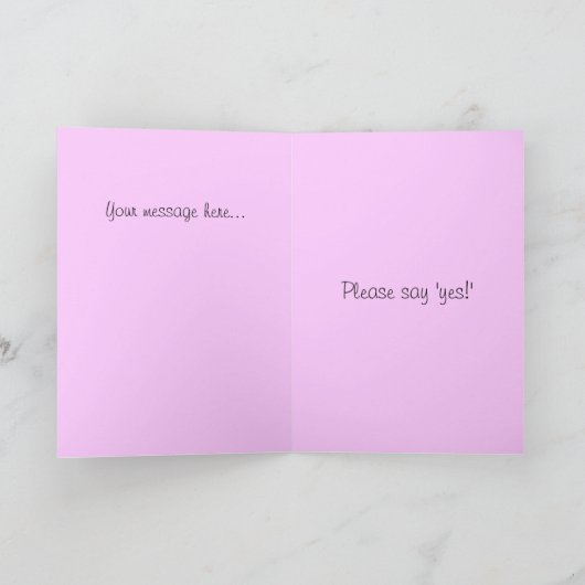 ザドレス – ピンク 招待状 (内部)