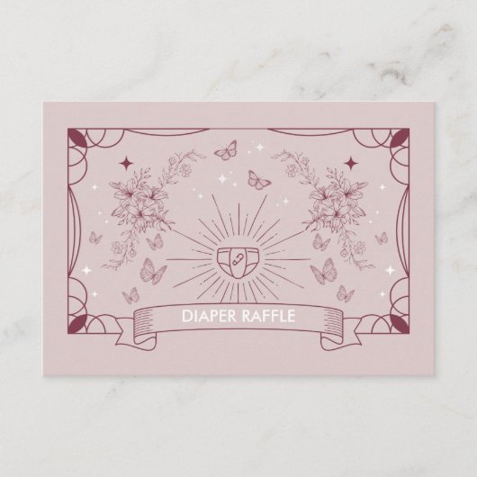 ザドータータロットベビーシャワーおむつラッフル エンクロージャーカード (正面)